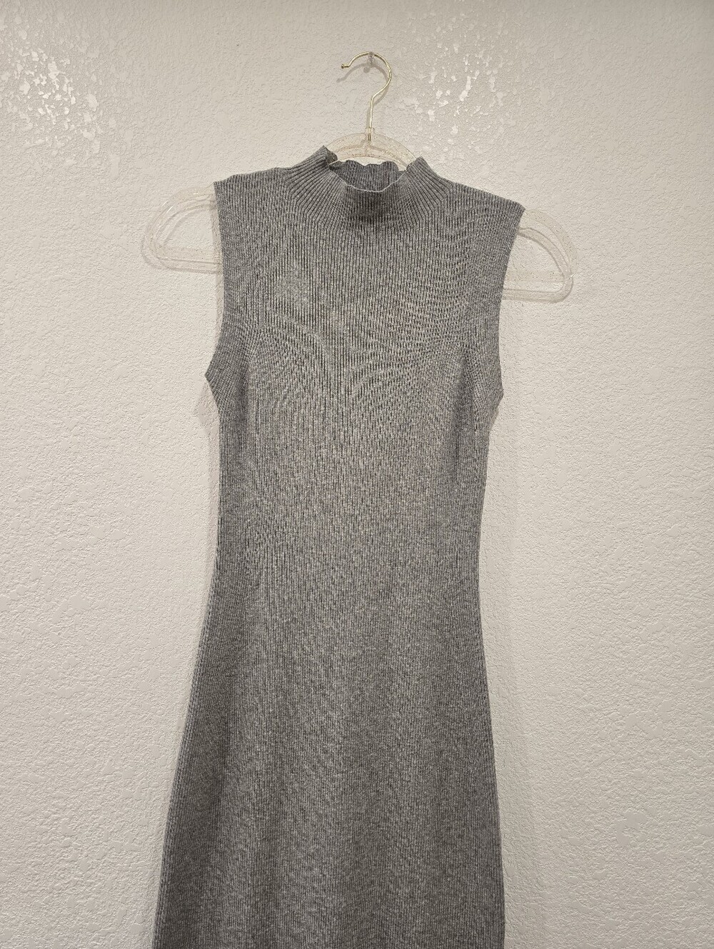SNIDEL Knit Gray Ribbed Mock Neck OS - Picture 6 of 6